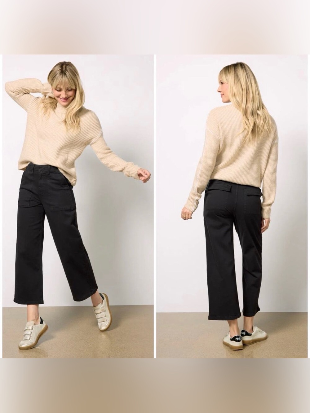 Pistola Women’s Wide-Leg Utility Pants in Black size 31